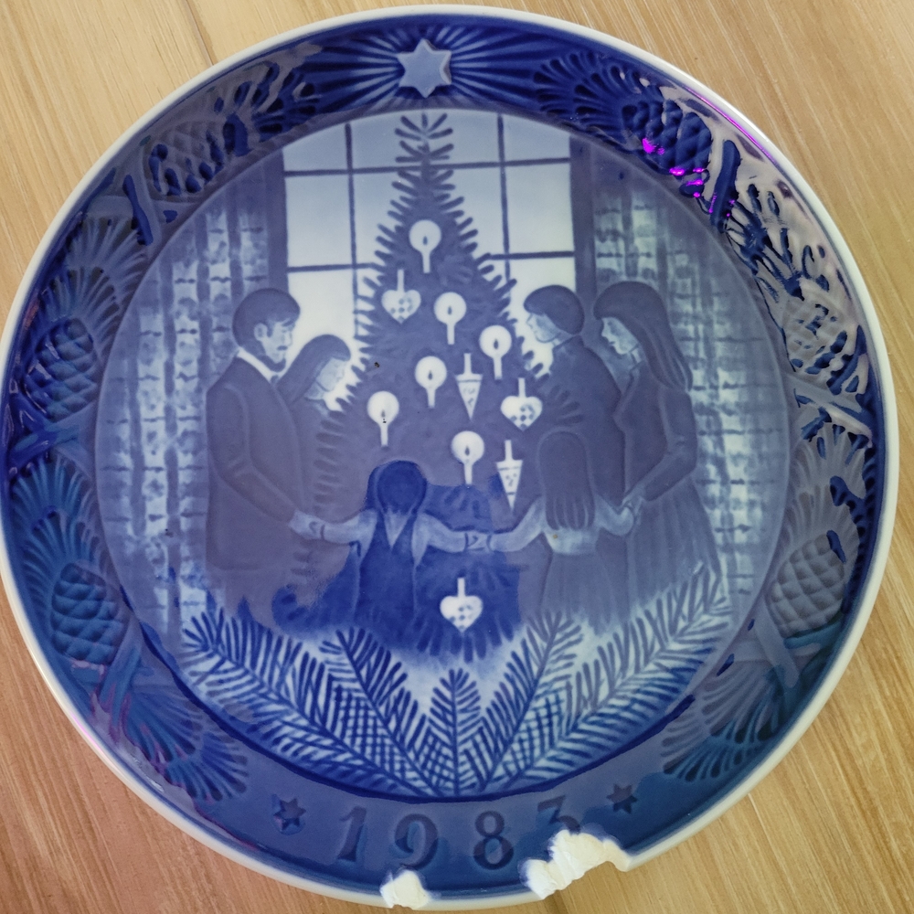 Blue and White Decorative Plate